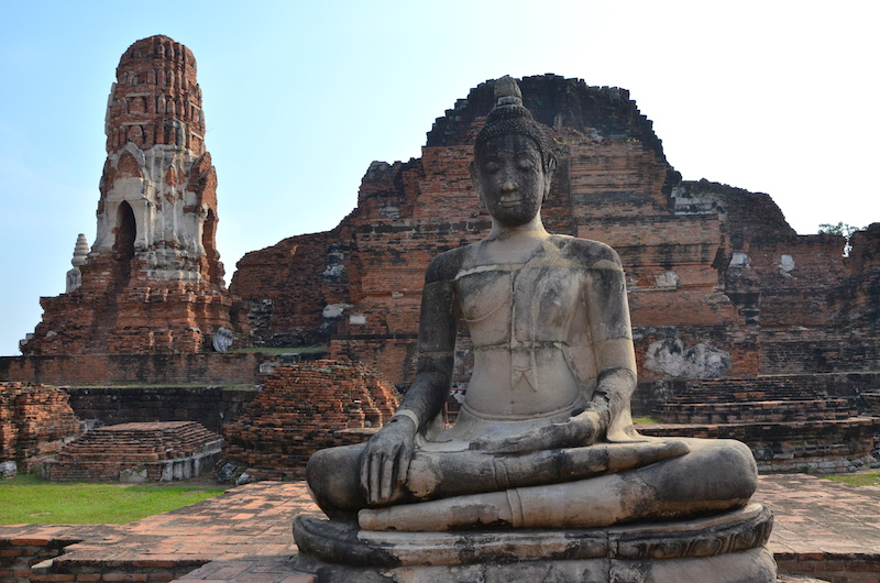 Historical Park Ayutthaya mit dem Rad durch die Ruinen